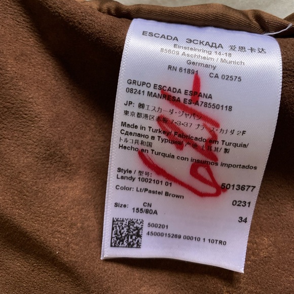 Escada Soft Luxurious Leather Weave Blouse - Picture 8 of 15